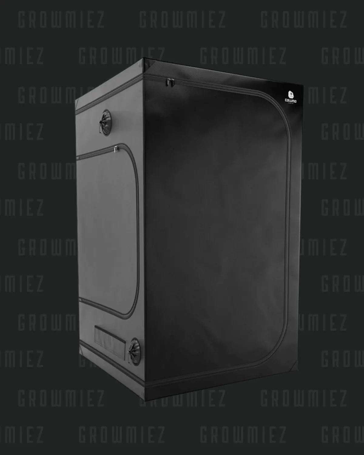 Caluma Growbox 120x120x200 cm geschlossen, schwarzes Growzelt