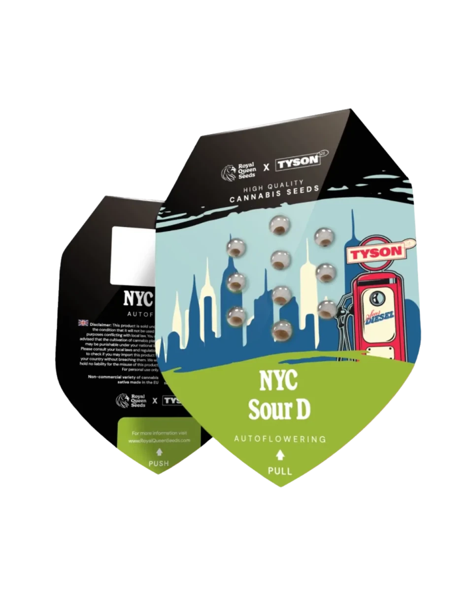 NY Sour Diesel Auto von Royal Queen Seeds; Originalverpackung